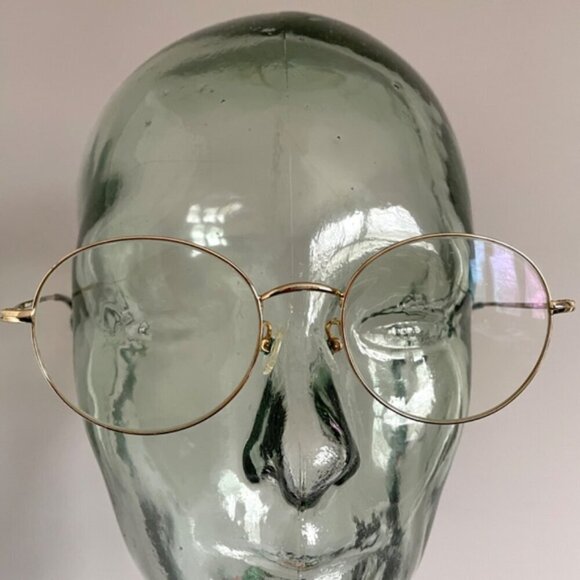 Matsujaki Japan Thin Gold Round Glasses Frames - 53-19-138 - Picture 3 of 9